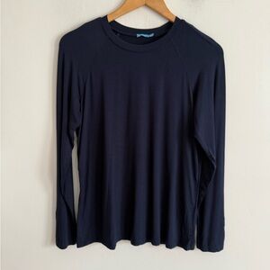 J.McLaughlin Navy Long Sleeve Modal-Blend Top – Size M